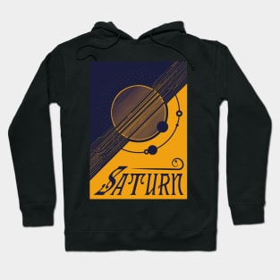 Saturn - Art Nouveau Space Travel Poster Hoodie